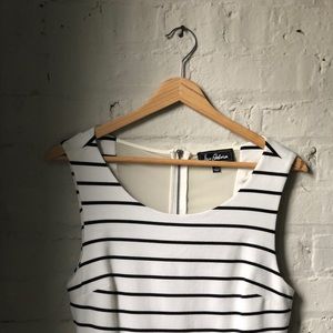 Striped Sam Edelman Dress with Exposed Zipper